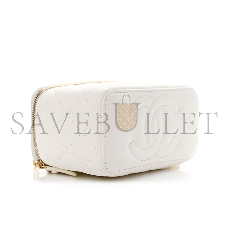 CHANEL MASTER PEARL CRUSH SMALL VANITY CASE WITH CHAIN AP2303 (17*9.5*8cm)